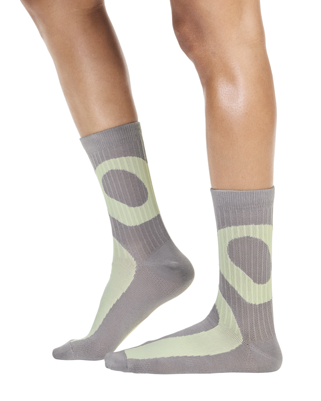 On Liquid Logo Sock High 2-Pack Unisex - Zinc/Linen