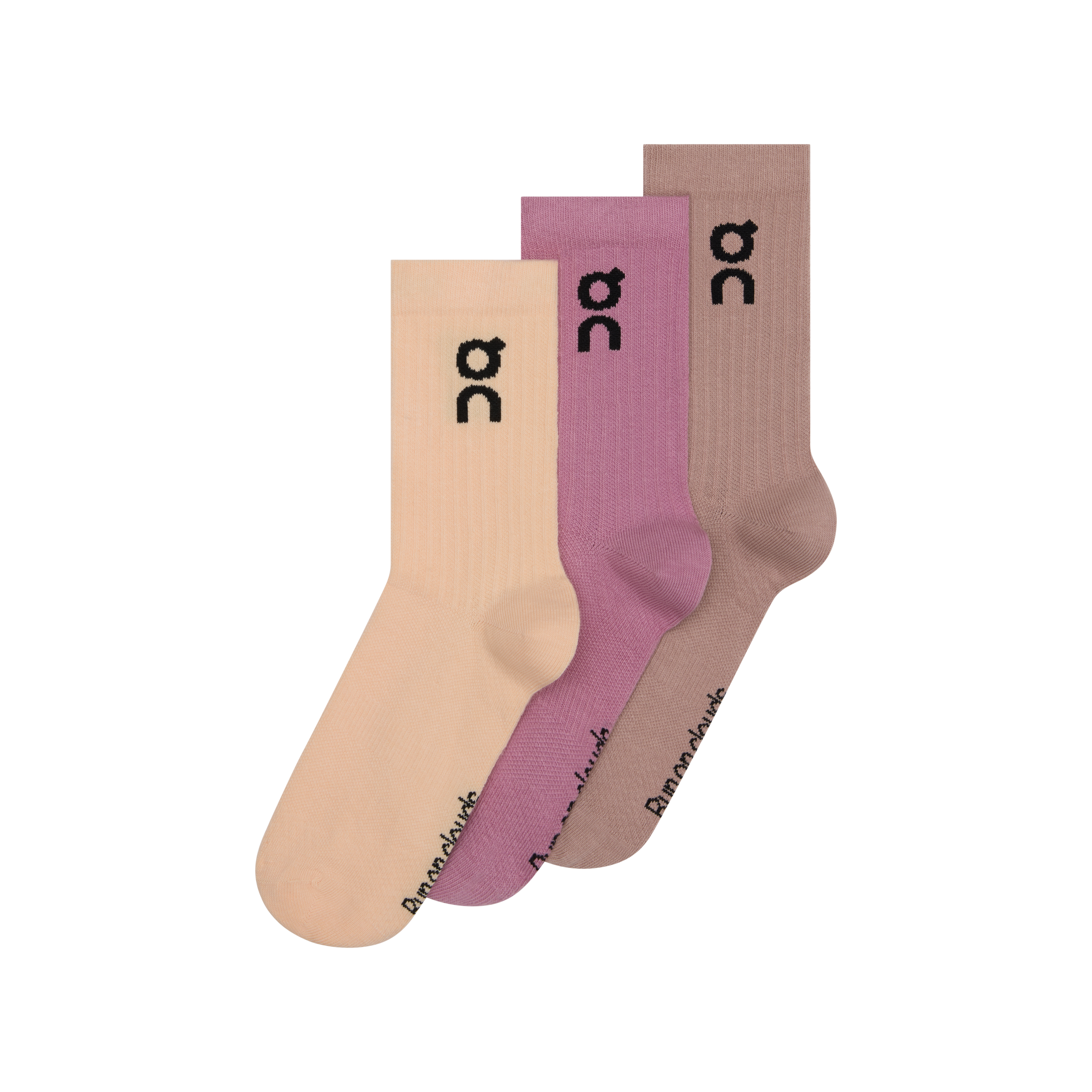 On Logo Sock High 3-Pack Unisex - Sherbet/Rhodonite - AW26