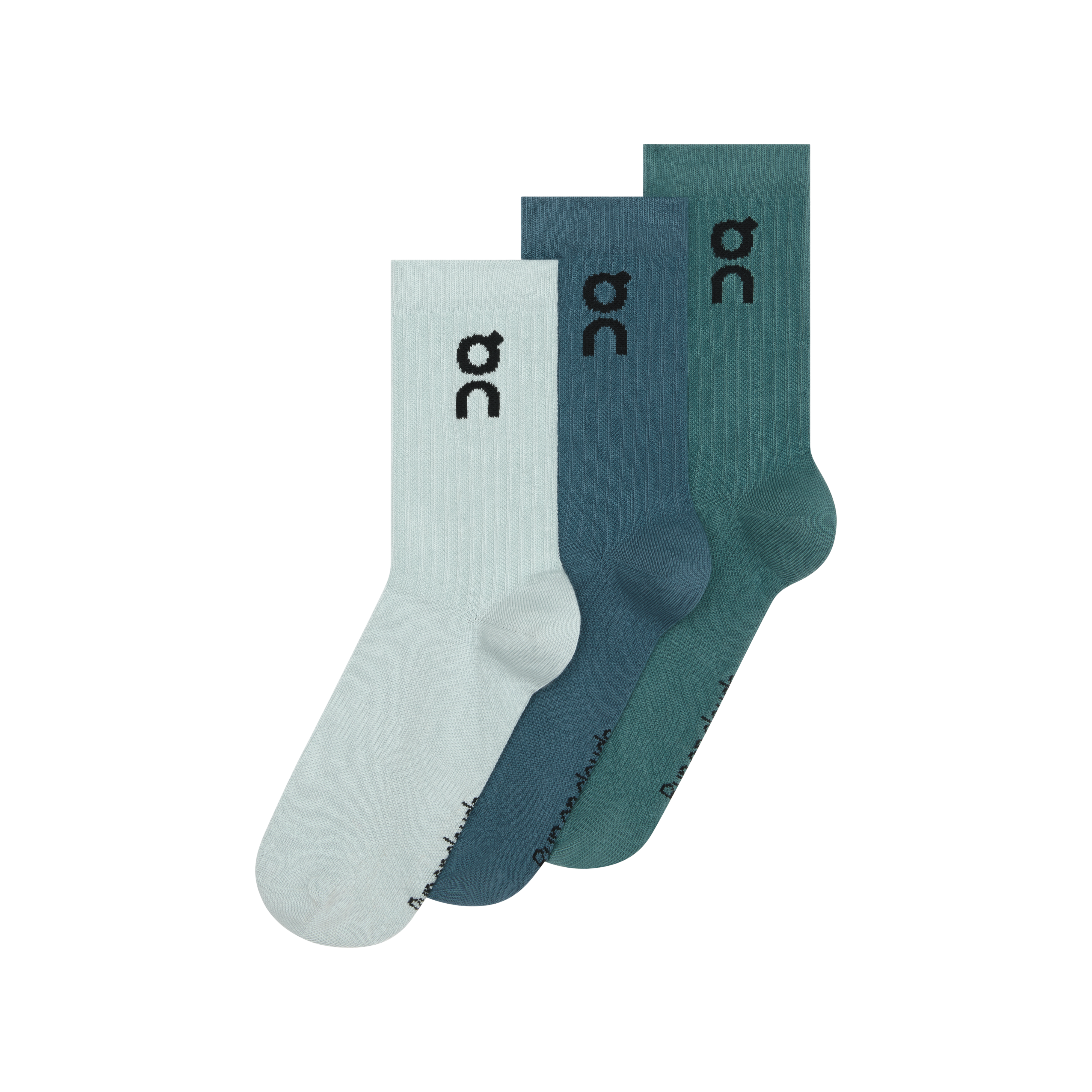 On Logo Sock High 3-Pack Unisex - Brook/Storm - AW26