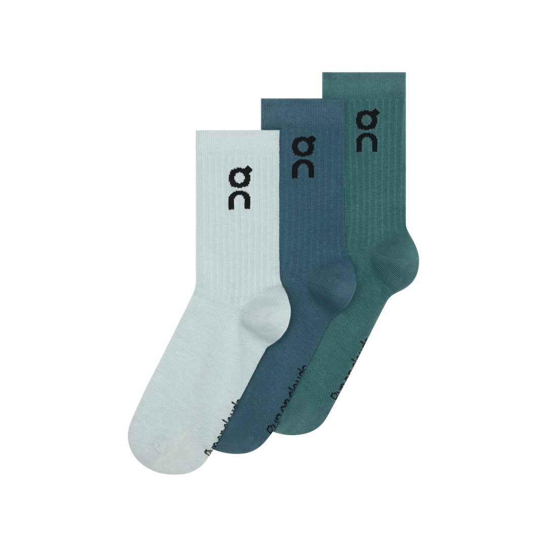 On Logo Sock High 3-Pack Unisex - Brook/Storm - AW26