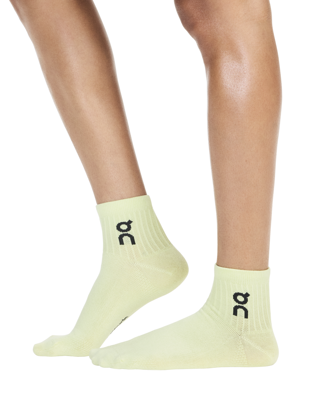 On Logo Sock Mid 3-Pack Unisex - Lemonade/Tin