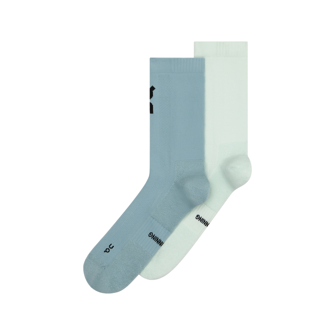 On Core Run Sock High 2-Pack Unisex - Flurry/Wash - AW26