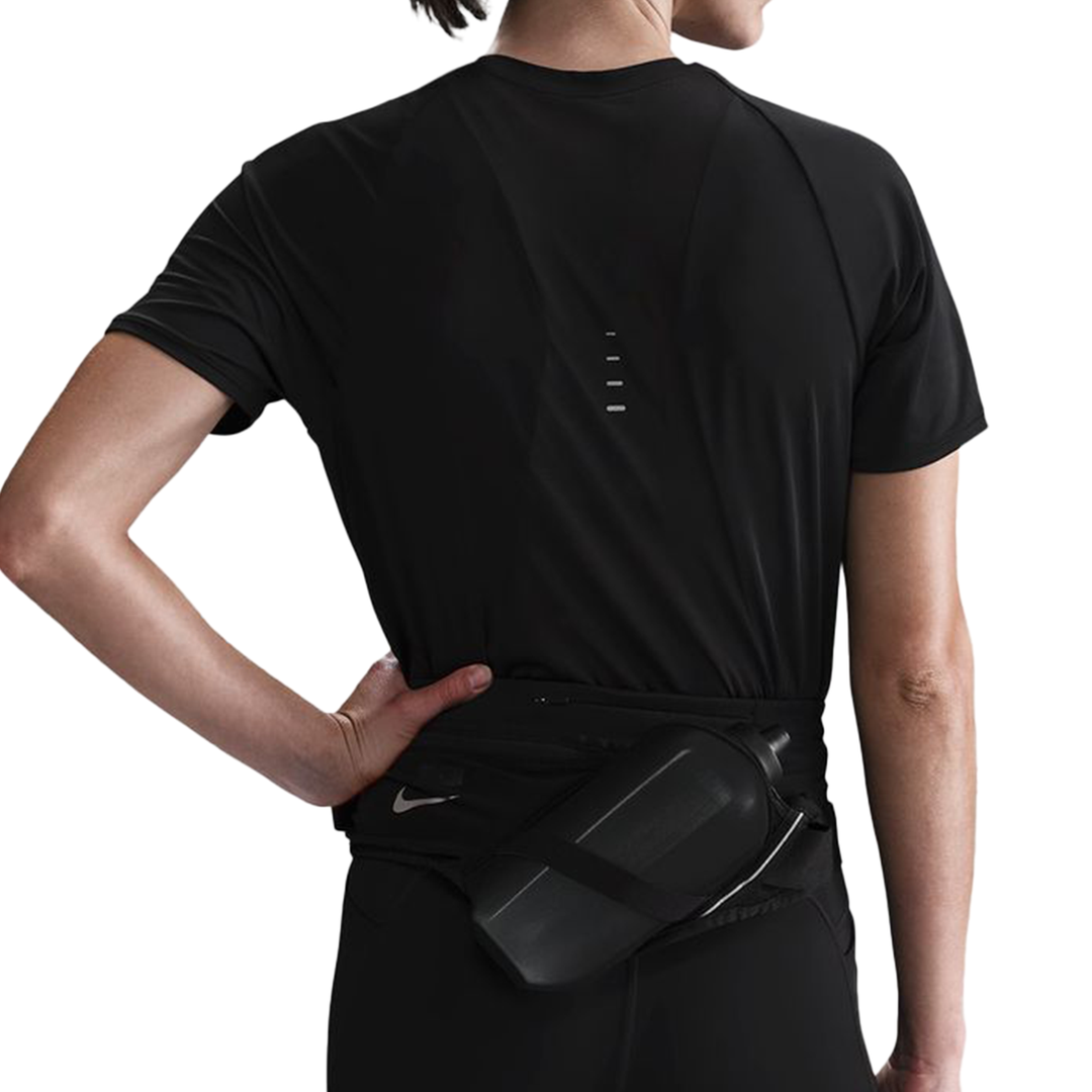 Nike Women's Dri-FIT Short-Sleeve Swift Tee - Black/Reflective Silver - HO25