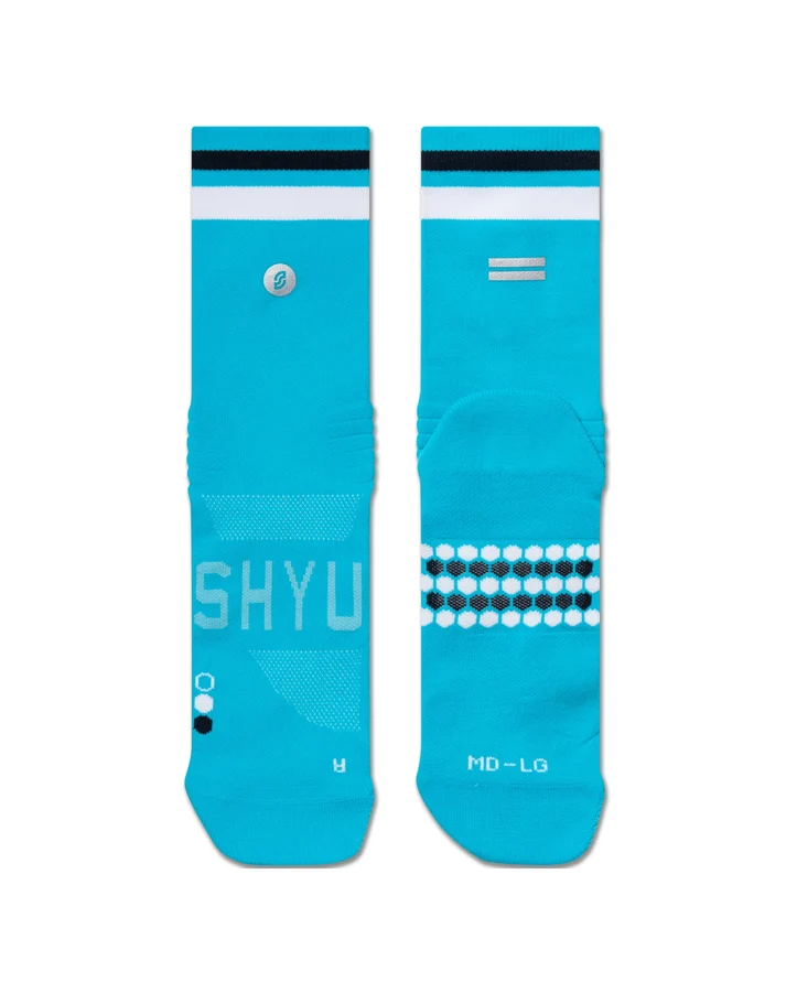 SHYU Racing Half Crew Socks - Lakeside/White/Night