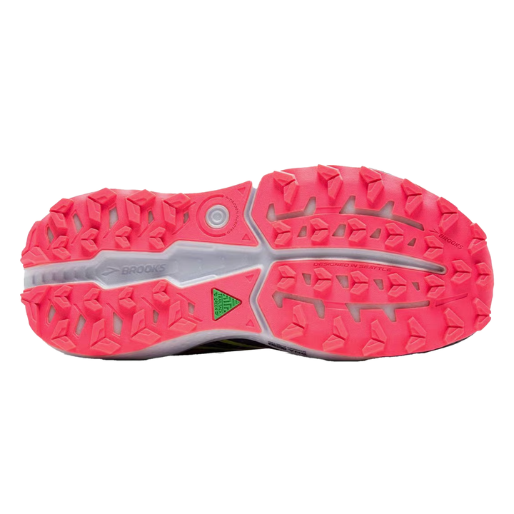 Brooks Womens Caldera 7 - Pink/Peacoat/Sunny Lime - Trail
