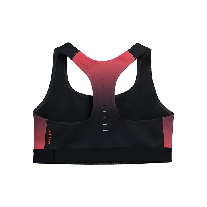 Nike Swift Womens High-Support Lightly Lined Sports Bra - Black/Bright Crimson/Metallic Silver - SP26