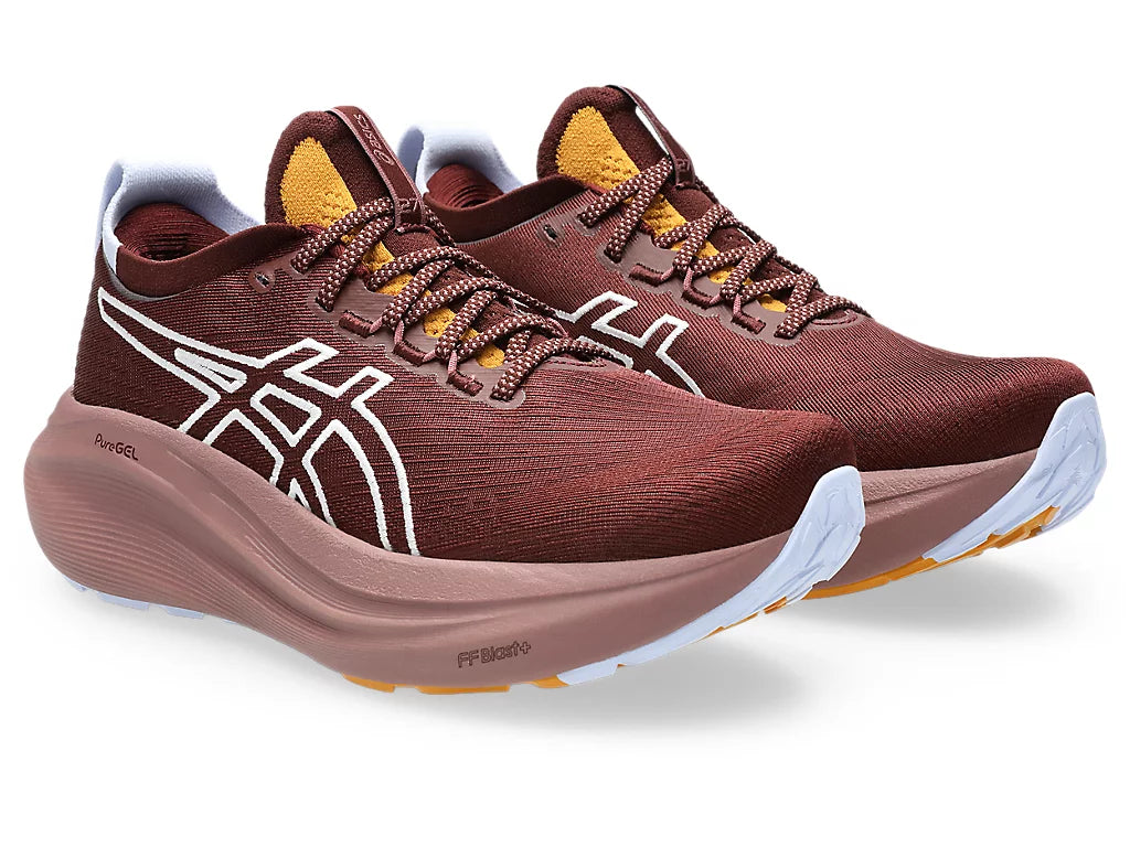 Asics Womens Gel Nimbus 27 TR - Nature Bathing/Dark Red Planet - Neutral - AW25