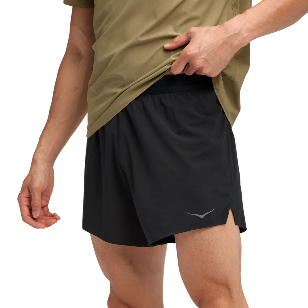 Hoka Mens Glide 5" Short with Brief - Black