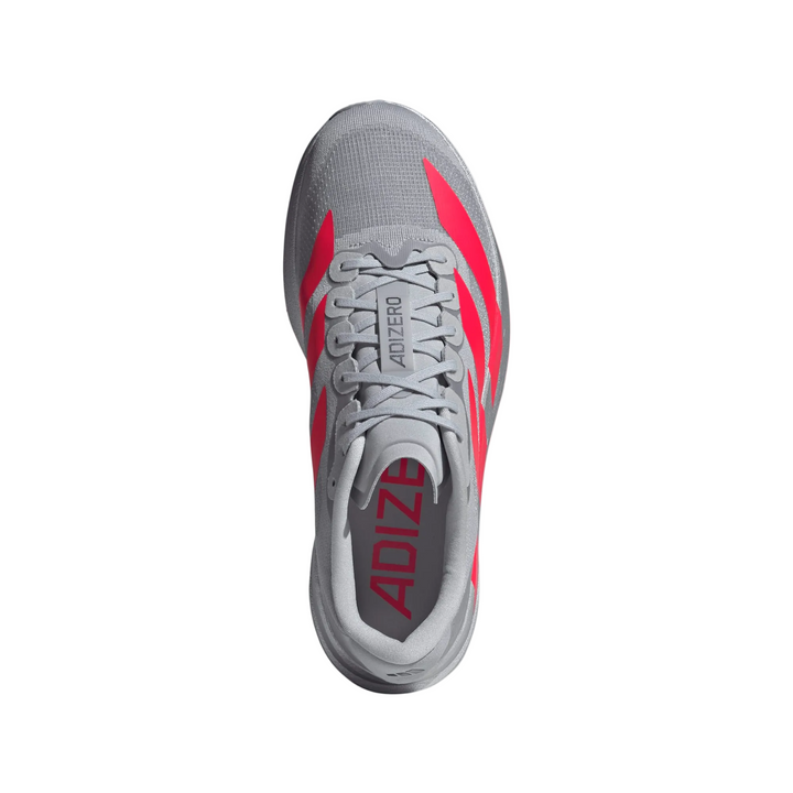 Adidas Mens Adizero Evo SL - Silver Metallic/Lucid Red/Iron Metallic - Neutral - AW25