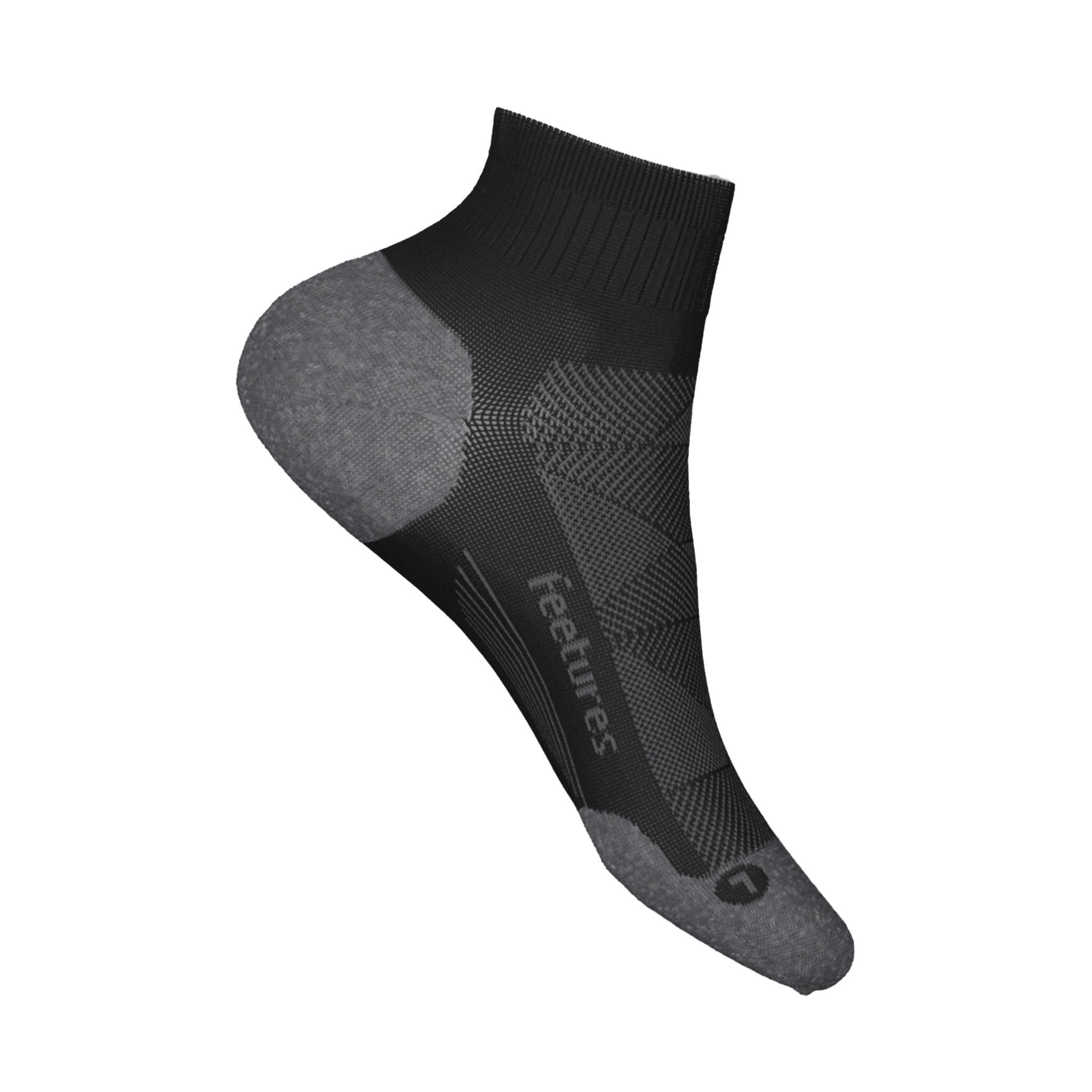 Feetures Elite Max Cushion Quarter - Black