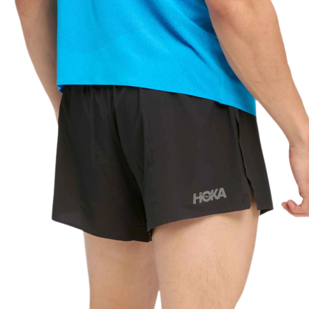 Short fendu Hoka pour hommes Race Day - Noir