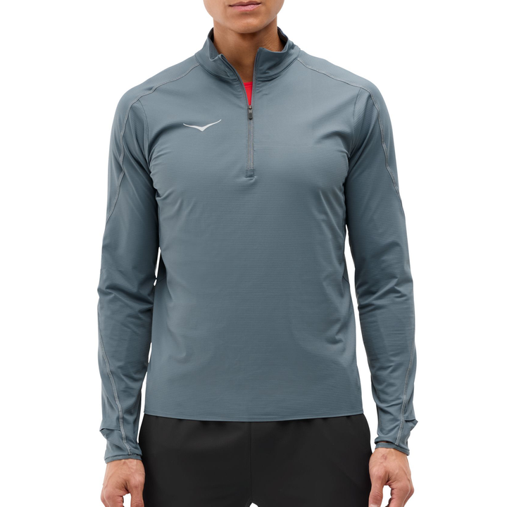 Hoka Mens Glidetech Quarter Zip - Faded Navy