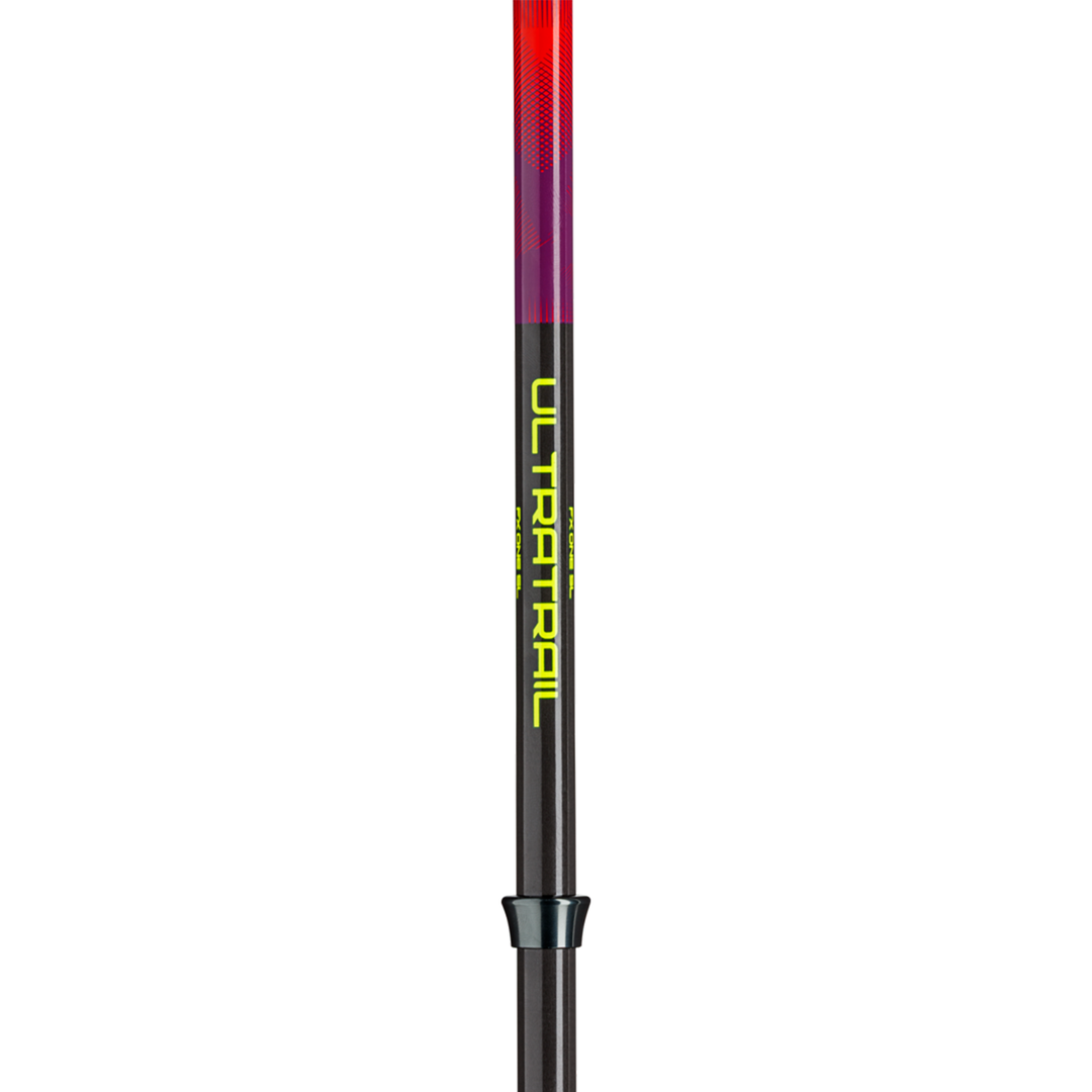 Leki Ultratrail FX.One SL (Super Lite) Trail Running Poles - Bright Red/Violet/Neon Yellow