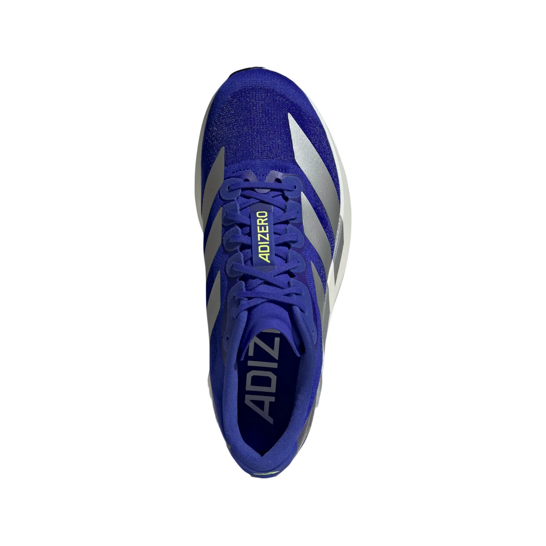 Adidas Mens Adizero Evo SL - Lucid Blue/Silver Metallic/Lucid Lemon - Neutral - SS25