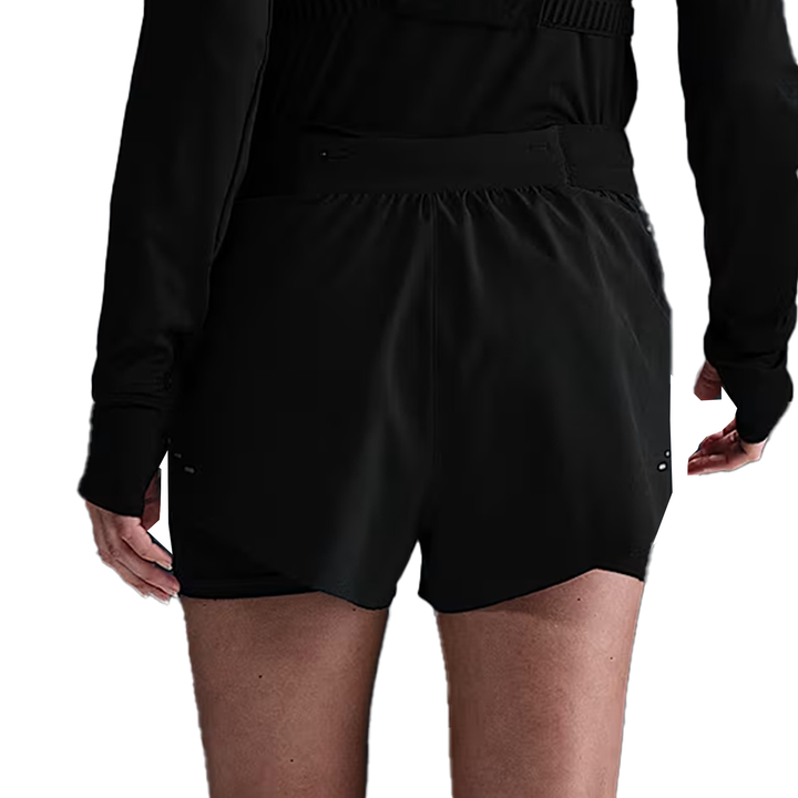 Nike Swift Womens Dri-FIT Mid-Rise 2-in-1 Running Shorts - Black/Reflective Silver