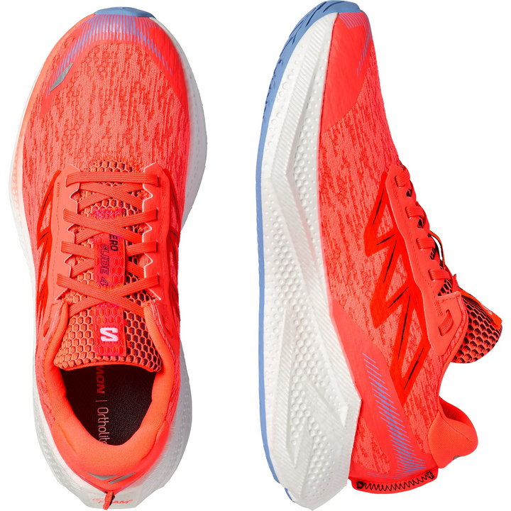 Salomon Mens Aero Glide 4 - Neon Flame/White/Persian Jewel - Neutral - SS26