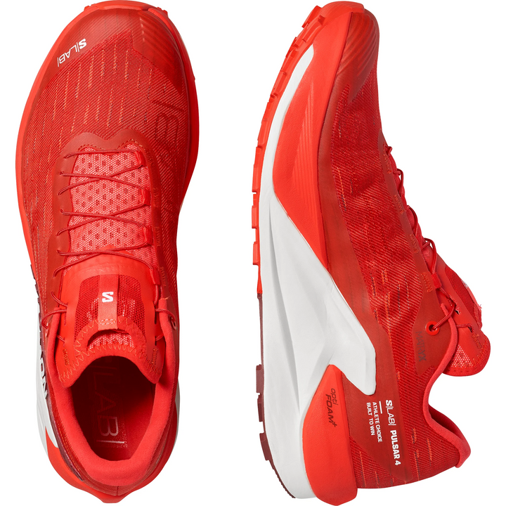 Salomon Unisex S/Lab PULSAR 4 - Fiery Red/Vanilla/Andorra - Trail - SS26
