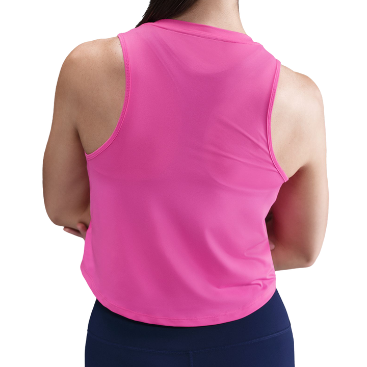 Nike One Classic Womens Dri-FIT Cropped Tank Top - Playful Pink/White