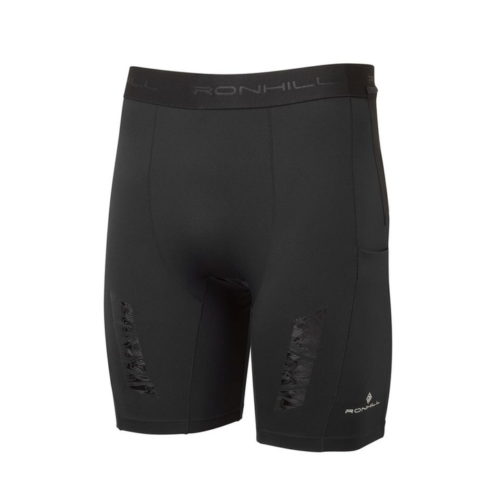 RonHill Mens Tech All Terrain 8" Stretch Short - All Black