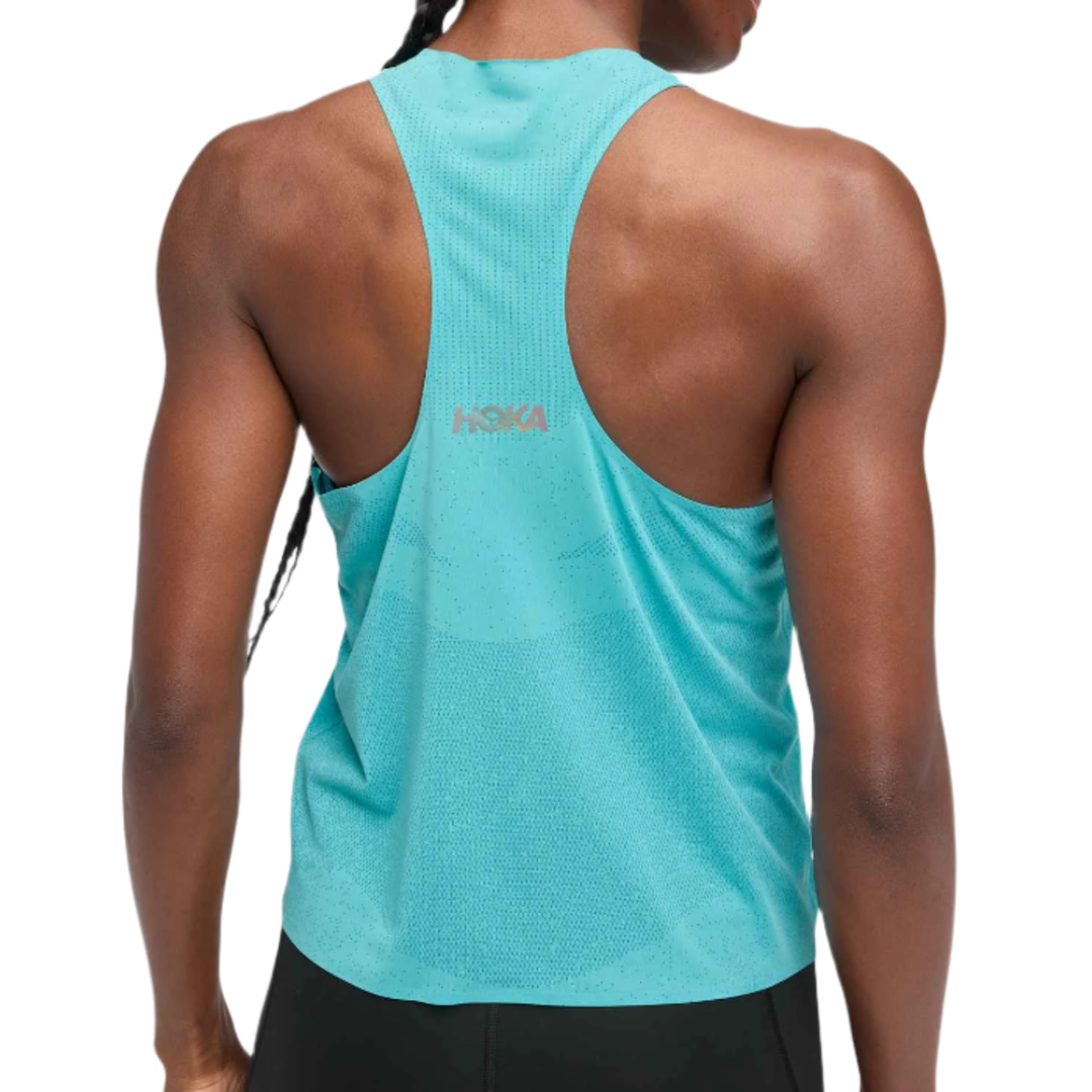Hoka Damen Race Day Singlet – Cielo Blue