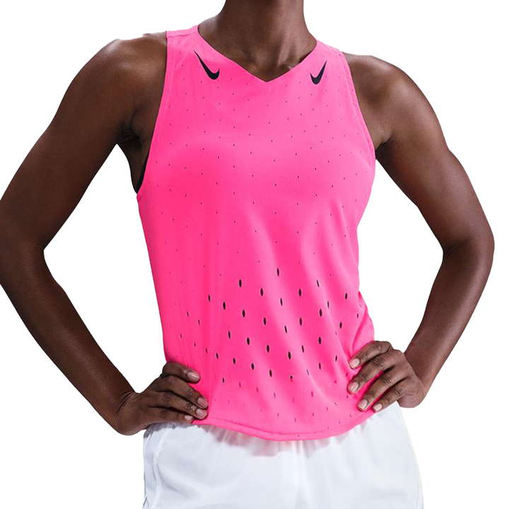 Nike Womens Dri-FIT ADV Aeroswift Singlet - Hyper Pink/Black - HO25