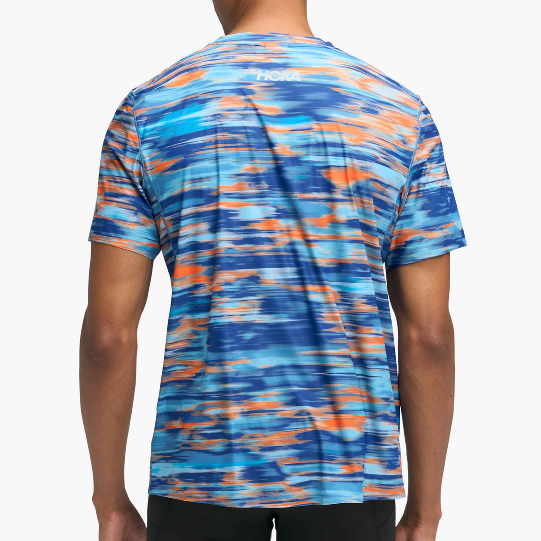Hoka Mens Airolite Run Short Sleeve 2.0 - Blue Blurr