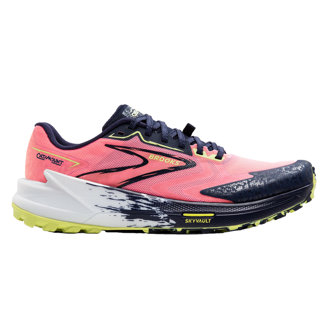 Brooks Damen Catamount 3 – Pink/Peacoat/Sunny Lime – Trail
