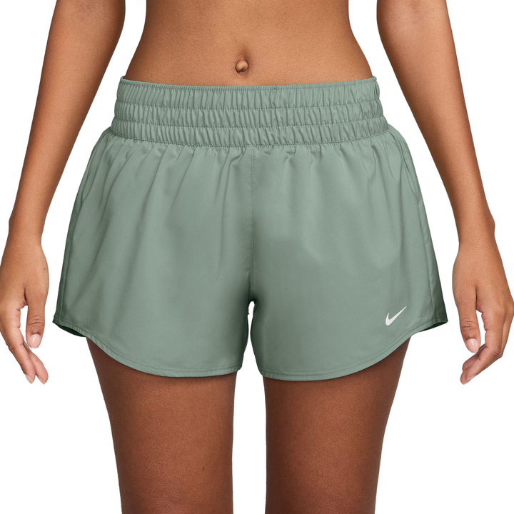 Nike One Women's Dri-FIT Mid-Rise 3in Brief-Lined Shorts - Steam/White