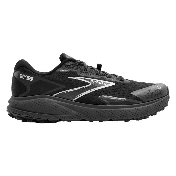 Brooks Womens Divide 5 - Black/Ebony/White - Trail - SS25