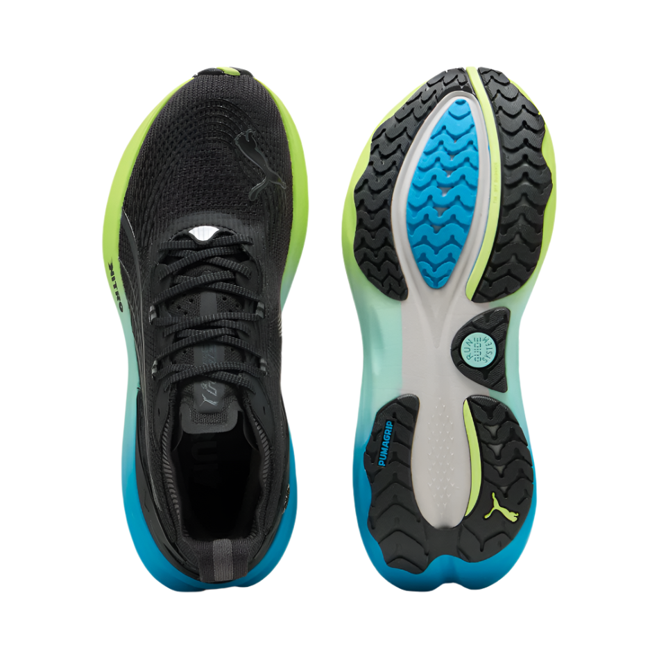 Puma Mens ForeverRun NITRO 2 - Puma Black/Fizzy Light/Speed Blue - Stability - AW25