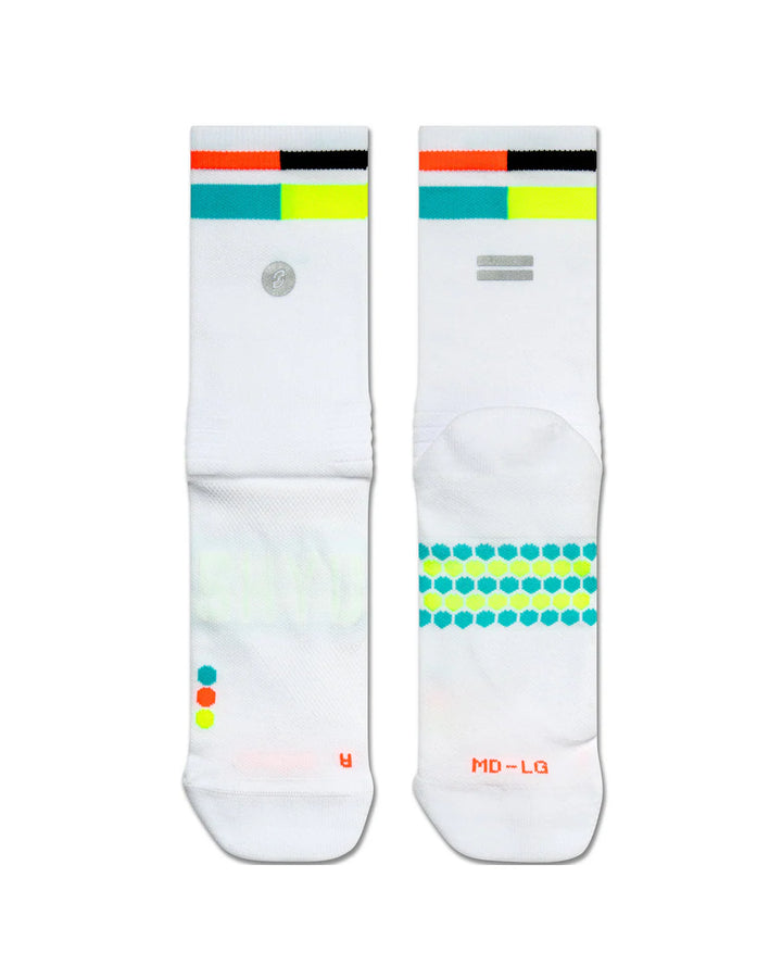 SHYU Racing Half Crew Socks - White/Mute/Ant
