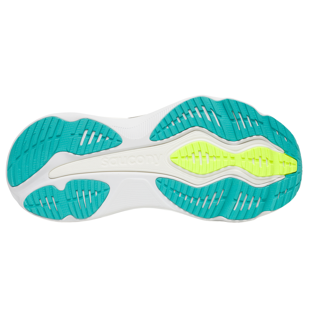Saucony Mens Hurricane 26 - White/Citron- Stability - AW26