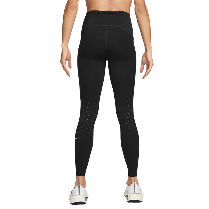 Nike Womens High Waisted 7/8 Swift Tight With Pockets - Black/Reflective Silver