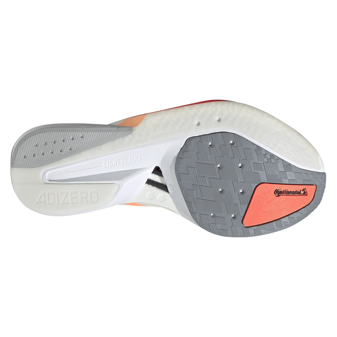 Adidas Womens Adizero Boston 13 - Off White/Beam Orange/Acid Orange - Neutral - SS26