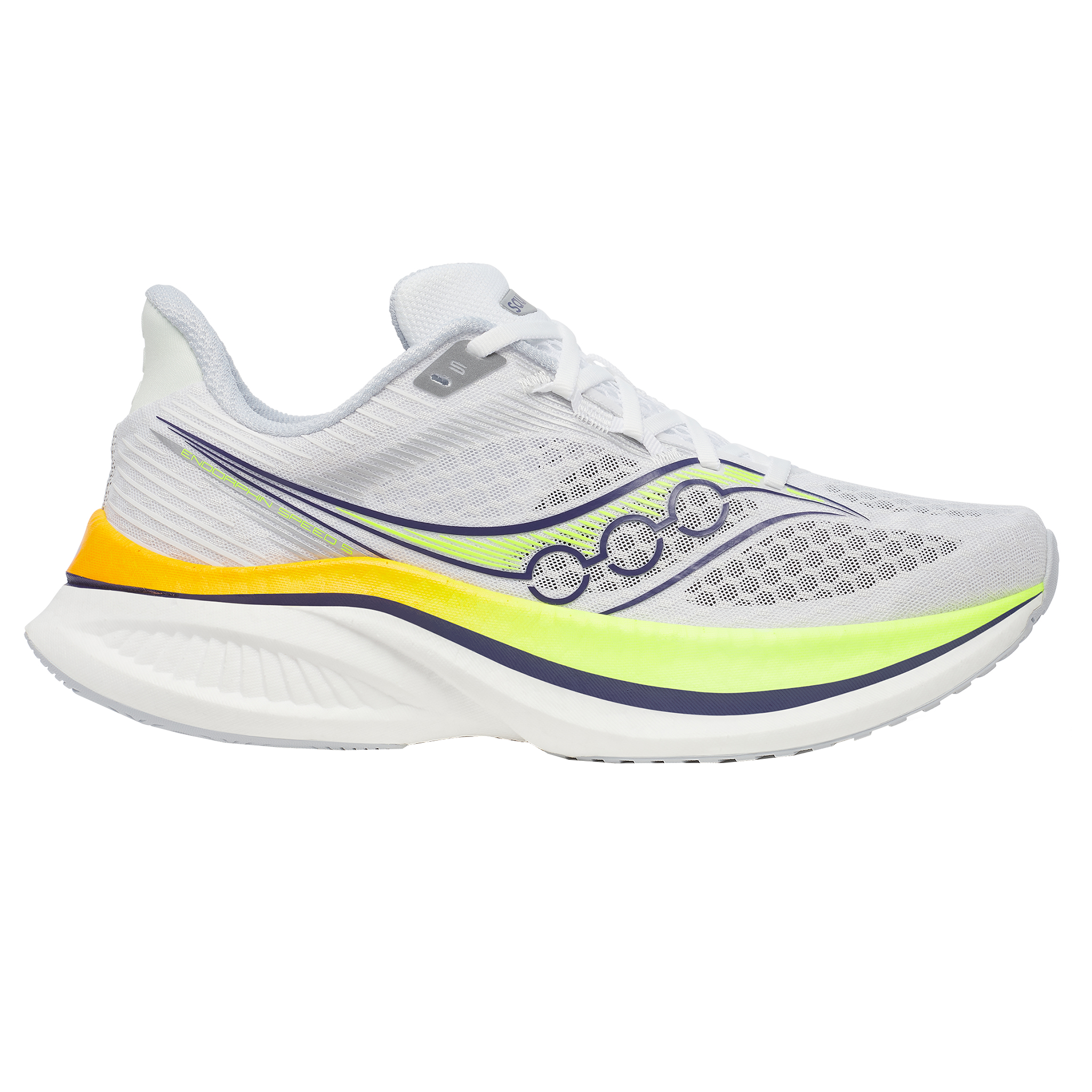 Saucony Mens Endorphin Speed 5 - White/Citron - Neutral - AW25
