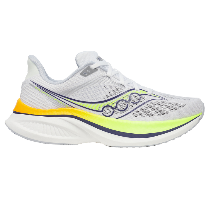 Saucony Mens Endorphin Speed 5 - White/Citron - Neutral - AW25