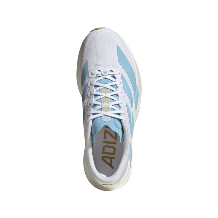 Adidas Womens Adizero Evo SL Woven - Footwear White/Clear Blue/Matte Gold - Neutral - SS26