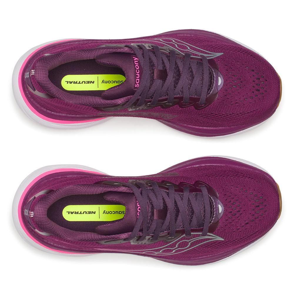 Saucony Womens Ride 19 - Plum/Eggplant - Neutral - AW26