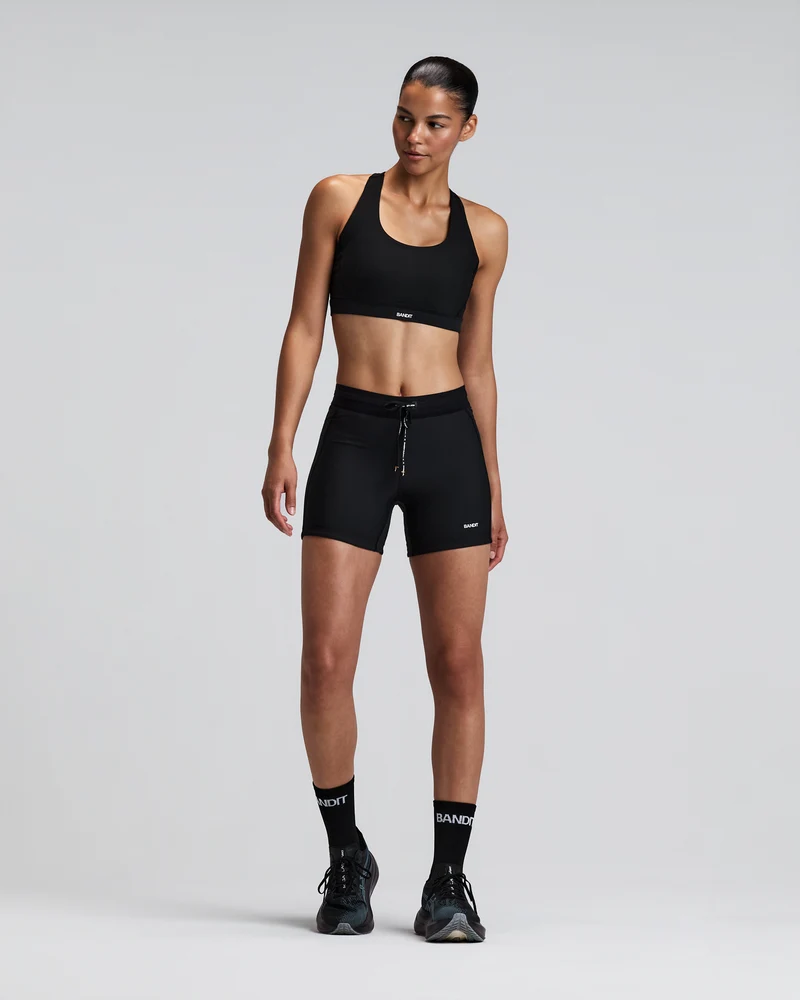 Bandit Womens Stamina 5" Compression Short - Black - AW26