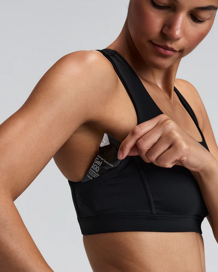 Bandit Womens Stamina Scoop Neck Run Bra - Black - AW26
