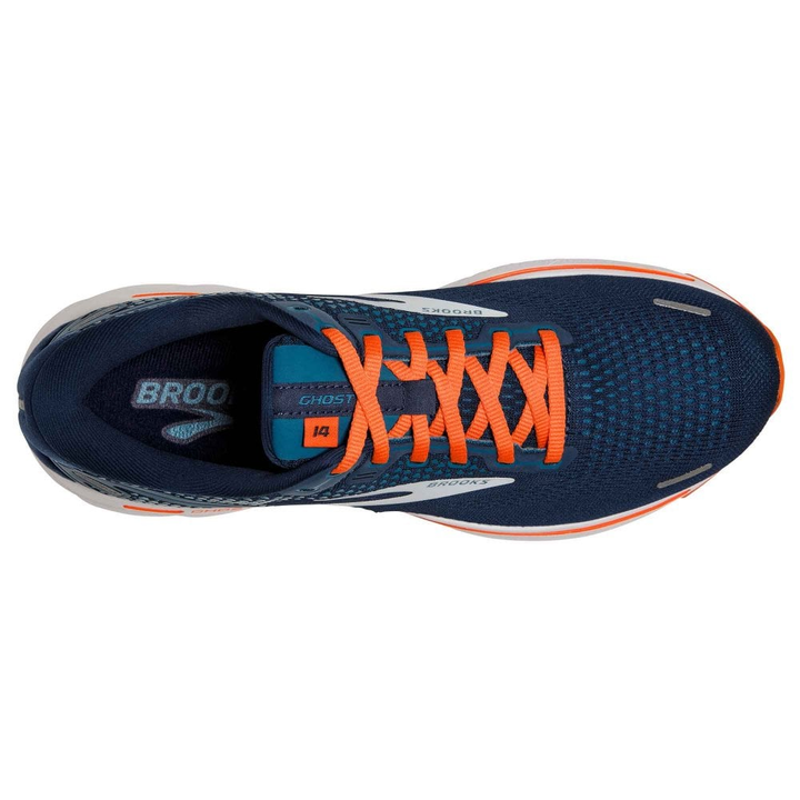 Brooks Mens Ghost 14 - Titan/Teal/Flame - Neutral