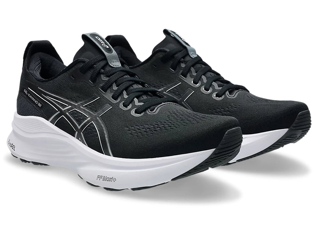 Asics Mens Gel Kayano 32 Extra Wide - 4E Width - Black/White - Stability - AW25