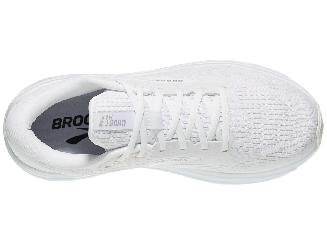 Brooks Mens Ghost Max 2 - Bright White/Bright White - Neutral