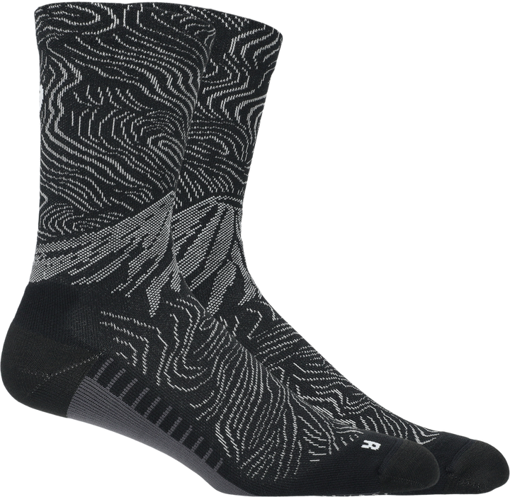 Asics Fujitrail Graphic Crew Sock  - Black/Cloud Grey - AW26