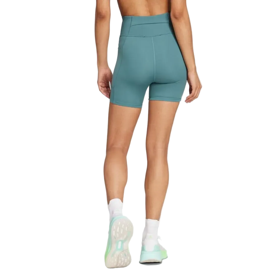Adidas Womens Own The Run 5" Shorts - Teal