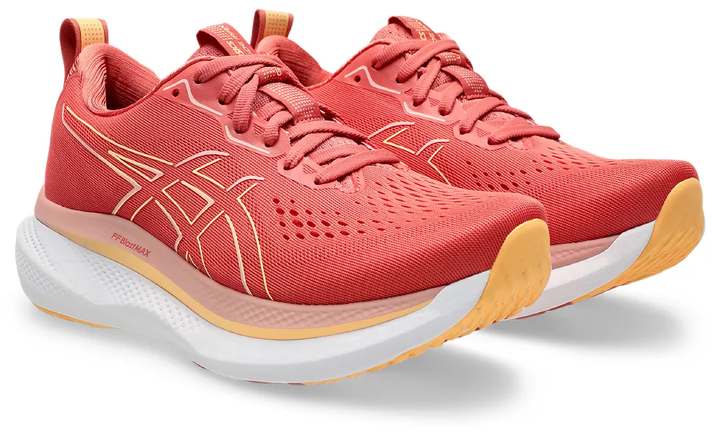 Asics Womens Glideride Max - Dark Pink Clay/Orange Glow - Neutral - AW25
