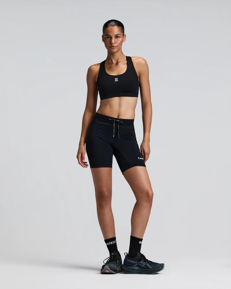 Bandit Womens Stamina Scoop Neck Run Bra - Black - AW26
