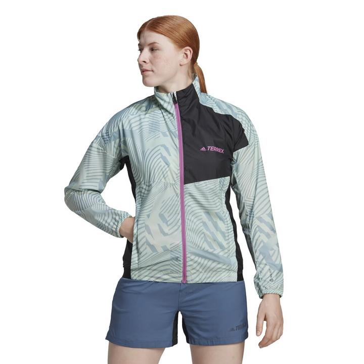 Adidas Womens Terrex Trail Wind Jacket  - Green