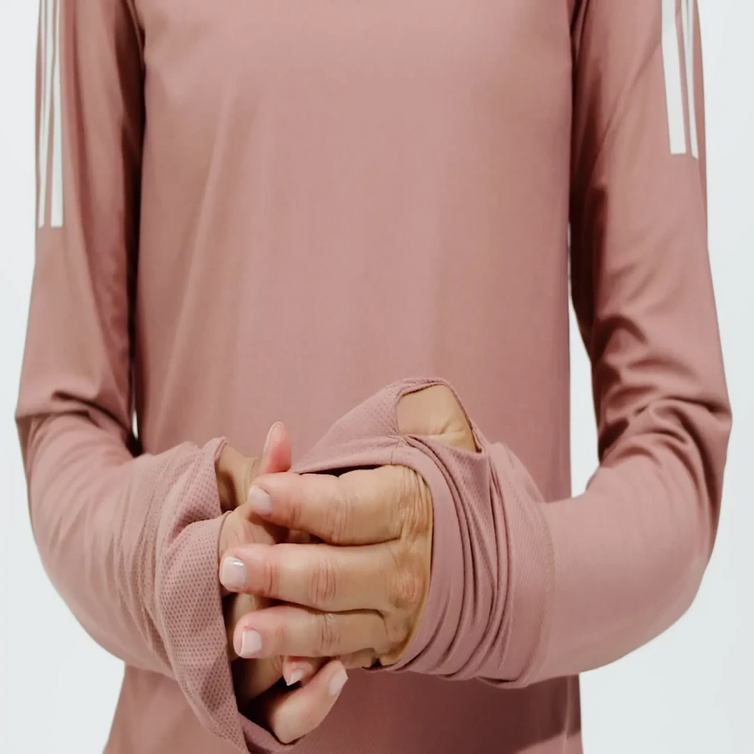 Adidas Womens Own the Running Long Sleeve Top  - Warm Clay