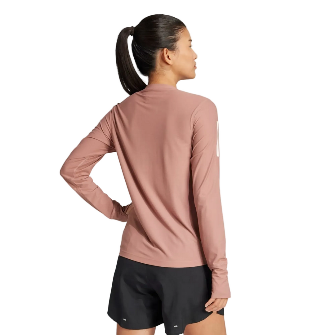 Adidas Womens Own the Running Long Sleeve Top  - Warm Clay